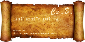 Császár Dóra névjegykártya